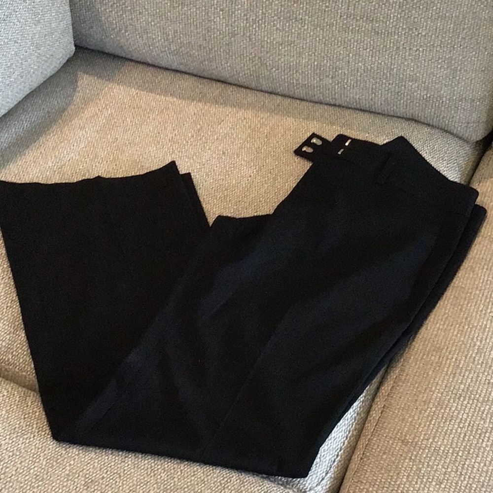 TEENFLO suit pants, black/gray stripe pattern, size 8